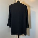 Jella Couture 10. Jelly Couture Black Long Sleeve V-Neck Cage Front Bell Sleeves Dress Size L Photo 3