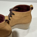 Toms Woman’s Tom’s Size 9 Wedge Heel Bootie Chestnut Brown Suede Stk#709 Photo 5