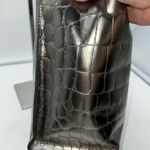 Furla  Croco Embossed Metallic Leather Diagonally Divided Three Pocket‎ Tote Bag Photo 7