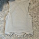 Blue Blush White Tank Top With Adjustable Ties Photo 1