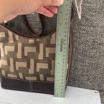 Nine West Bag Small Monogrammed Vintage Pleather Brown Cute Photo 7