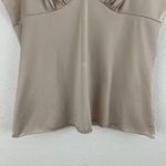 Vanity Fair Vintage Champange Beige Lace Trim Spaghetti Strap Camisole Top Photo 2