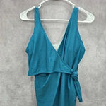 SheIn  Green One Piece Swimsuits Swimwear Wrap Style Size M Photo 2