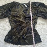 Madewell Blouse Shirred Puff-Sleeve Top in Satin Mossy Umber Floral XS NWT New Photo 9