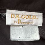 Buttons D.K. Gold Dommkenny Black Long Sleeves Collard Hidden  Floral Print Sz S Photo 9