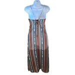 ASTR  THE LABEL Multi Color‎ Shift Dress Slits Tie Back EUC  Size XS Photo 5