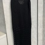 ZARA FRINGED CROCHETED DRESS OPEN BACK Size Medium (See Description) Photo 3