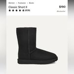 UGG  Classic Short II Black Women’s Boots Size 9 Photo 1