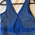 Free People  Lovely In Love blue lace dress with pockets sz medium Photo 4