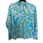 Icikuls Golf Pullover Womens 1/2 Zip Long Sleeve Lightweight Mesh Underarm Sz L Blue Size L Photo 0