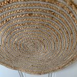 Magid Natural Weaved Silver Circle Large Tote Bag Tan Photo 1