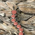Chic Coral Caterpillar Brooch with Rhinestone Accents Pink Photo 1