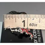 University Of Alabama Crimson Tide WinCraft Earrings Script Hook 1.25" New Red Photo 3