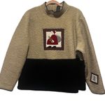 Croft & Barrow Santa fleece pull over women’s 1x embroidered mock turtleneck Photo 0