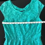 BCX Green Floral Lace Overlay Fit and Flare Mini Dress M Photo 10