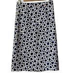 Boden Pencil Skirt Geometric Print Blue & White Blue Size 4 Photo 5
