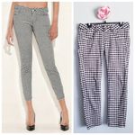 Guess  White and Black Gingham Low Rise Skinny Photo 9