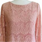 Jessica Howard Dress Blush Pink Lace 3/4 Sleeve Lined Sheath Party Size 8P Photo 2