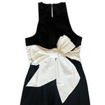 Anthropologie Maeve Women’s White Bow Waist High Neck Black Bodycon Midi Dress S Photo 3