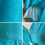 Vintage 1960s Lilli Ann Dress FLAWS Wounded Bird Peplum Skirt Blue White Stripes Size XXS Photo 10