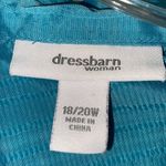 Dress Barn Woman 3/4 Sleeve Textured-Striped Button Down Shirt - size 18/20W Photo 3