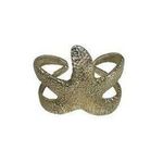 Vtg Lg Cuff Bracelet Starfish Sea Life Ocean Jewelry Textured Gold Photo 0
