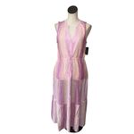 Liverpool NWT  Los Angeles Sleeveless Tiered Maxi Dress in Lavender multistripe Photo 5
