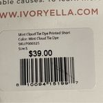 Ivory Ella  Mint Cloud Tie Dye Printed Shorts Photo 11