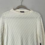 Vince Camuto NWT Antique White Mock Neck Diagonal Stitch Sweater Size Small Photo 6