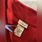 L.L. Bean Size XL Dark Red Mock Neck Quarter Zip Pullover Fleece Top Zip Pocket Photo 8