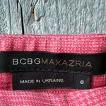 BCBGMAXAZRIA Women's BCBG Maxazria Wide Leg‎ Crop Pants Dark Pink Plaid Size 6 EUC Photo 2