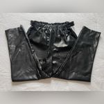 Bagatelle Black Faux Leather Pants Stretchy Paper Bag Waist Bikercore Goth Photo 1