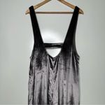 Maeve  Anthropologie Monique Gray Crushed Velvet Crop Wide Leg Jumpsuit Small Photo 9