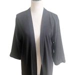 Top Shop Solid Black Longline Open Front Cardigan Size 6 Lagenlook Minimalist Photo 3