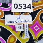 Jude Connally Geometric Abstract Multi Colored Psychedelic Sheath Dress Funky Pink Size XS Photo 3