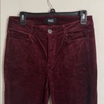 Anthropologie PAIGE Hoxton Ankle Burgundy Red Corduroy Pants size 29 Photo 3
