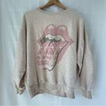 American Eagle  oversized logo sweatshirt Rolling Stones size small nwot oatmeal Photo 1