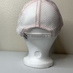 Justin Boots Wicker Woven Straw Hat Pink White Adjustable SnapBack Women’s Cap Photo 3