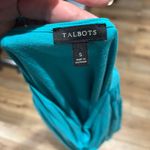 Talbots Teal Sleeveless Cowl Neck Blouse, Sz S Photo 2