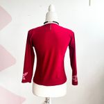 Vintage Y2K Red Glittery Floral Top 2000s Glam Coquette Romantic Small Photo 1