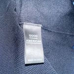 Good American The Off Shoulder Ribbed Knit Sweater Pullover in Black size 2 Photo 5