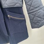 Joie  Coat Small Hetal Coat Winter Faux Fur Wool Blend Removable Vest Navy NWT Photo 9