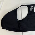 Avia  XXXL 3X Activewear Seamless Zip Front Sports Bra Wireless Black Racerback Photo 9