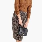 J.Crew No. 2 Pencil Skirt in Leopard Bi-Stretch Cotton Brown Black size 4 Photo 0