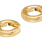 BaubleBar Dalilah Huggie Hoops in Gold One Size Womens small tube Photo 0