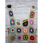 Illa Illa boho floral cotton crochet tank top festival one size. Photo 3