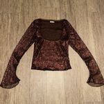 Free People NWOT  Late Night Disco Layering Top in Hot Fudge Sequin - Small Photo 2