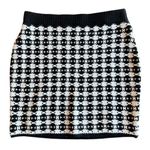 POL  Black White Knit Mini Skirt Size Small Photo 0