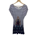 One Clothing Y2K Smocked Waist Paisley Print Mini Top Dress Size M Photo 1