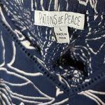 Patons of Peace Navy White Floral Print Spaghetti Strap Maxi Dress Size L Blue Size L Photo 3